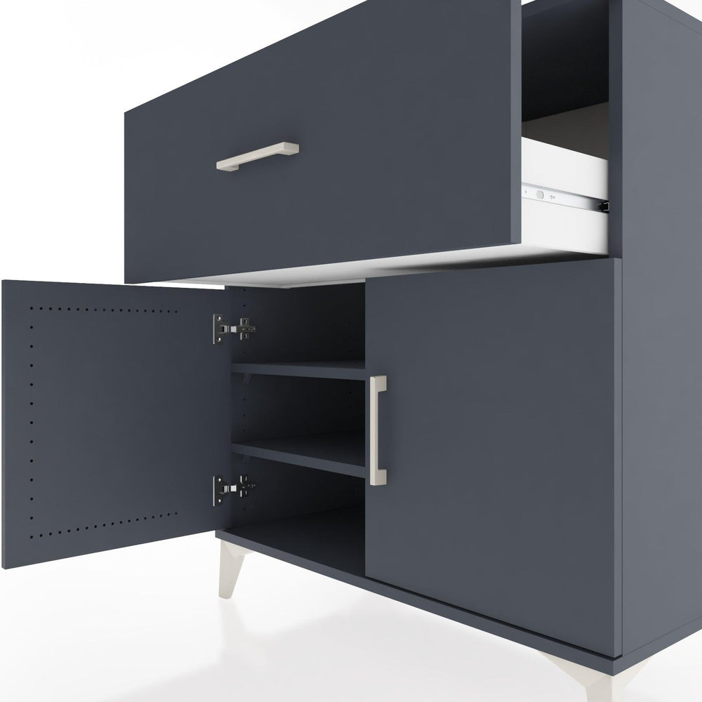 Woodntry Modular Dresser Anthracite 88x44x84 cm with Cover and Drawer KC49-2