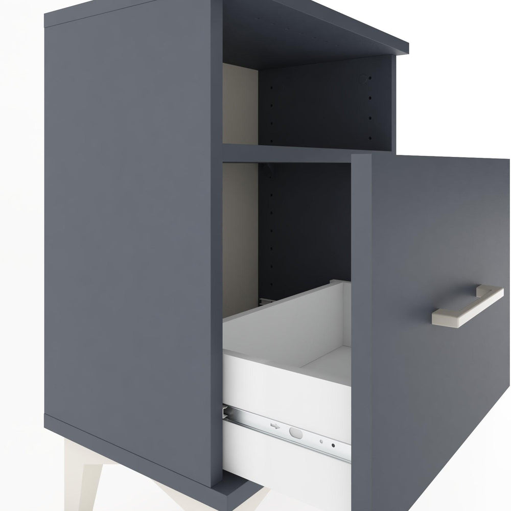 Woodntry Modüler Komodin Raf ve Çekmece 44x30x52 cm Antrasit - Woodntry