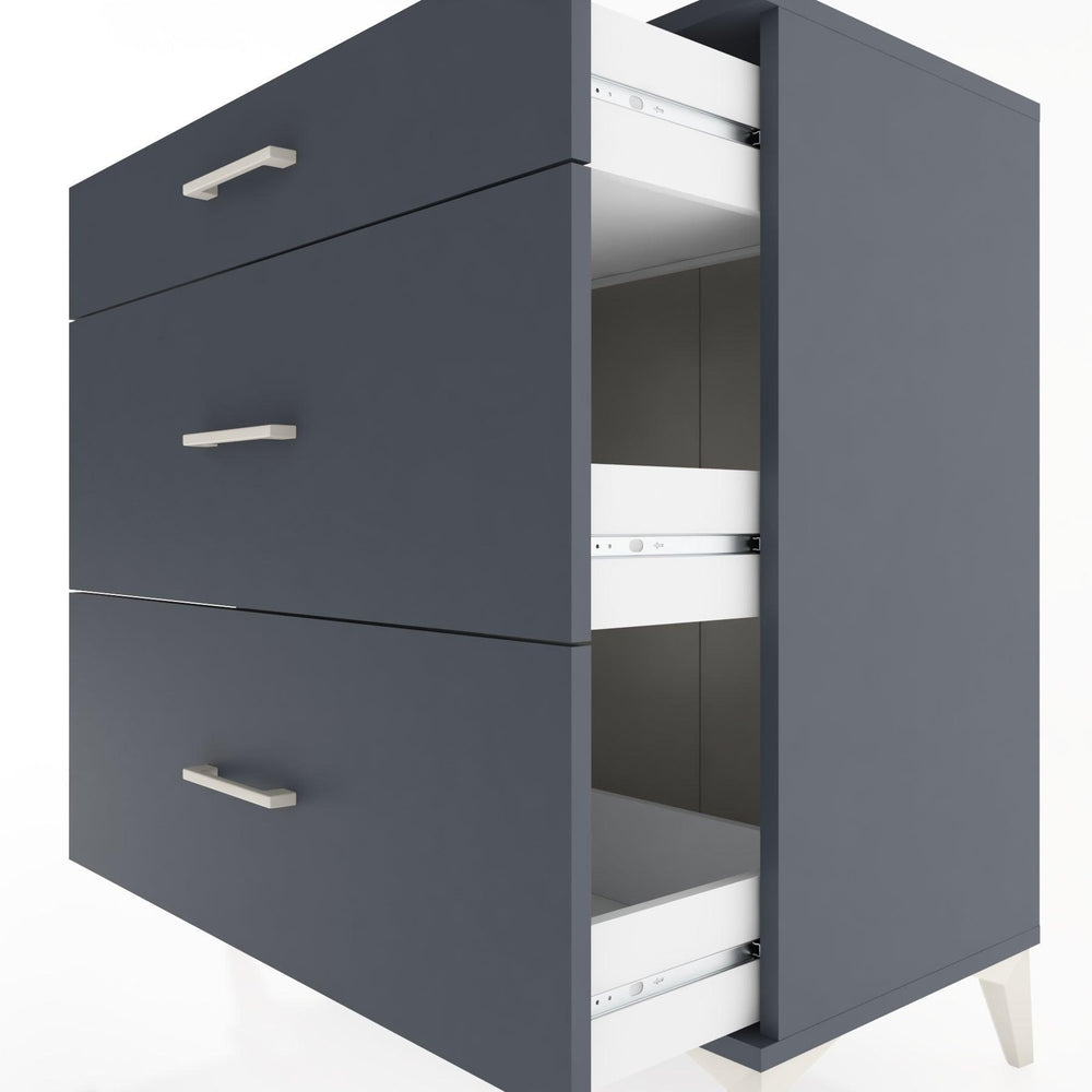 Woodntry Modüler Şifonyer Antrasit 88x44x84 cm Çekmeceli C5-2