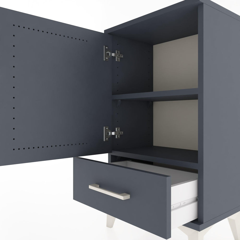 Woodntry Modüler Komodin Çekmece ve Kapaklı V3 44x30x68 cm Antrasit - Woodntry