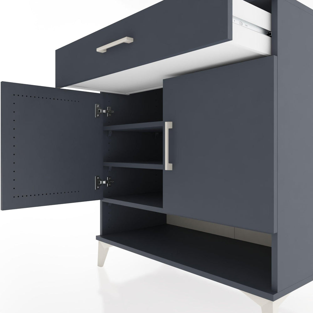 Woodntry Modüler Şifonyer Antrasit 88x44x84 cm Fonksiyonel F64-2