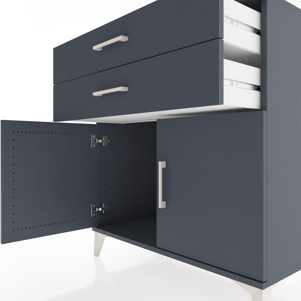 Woodntry Modular Dresser Anthracite 88x44x84 cm with Cover and Drawer KC33-2