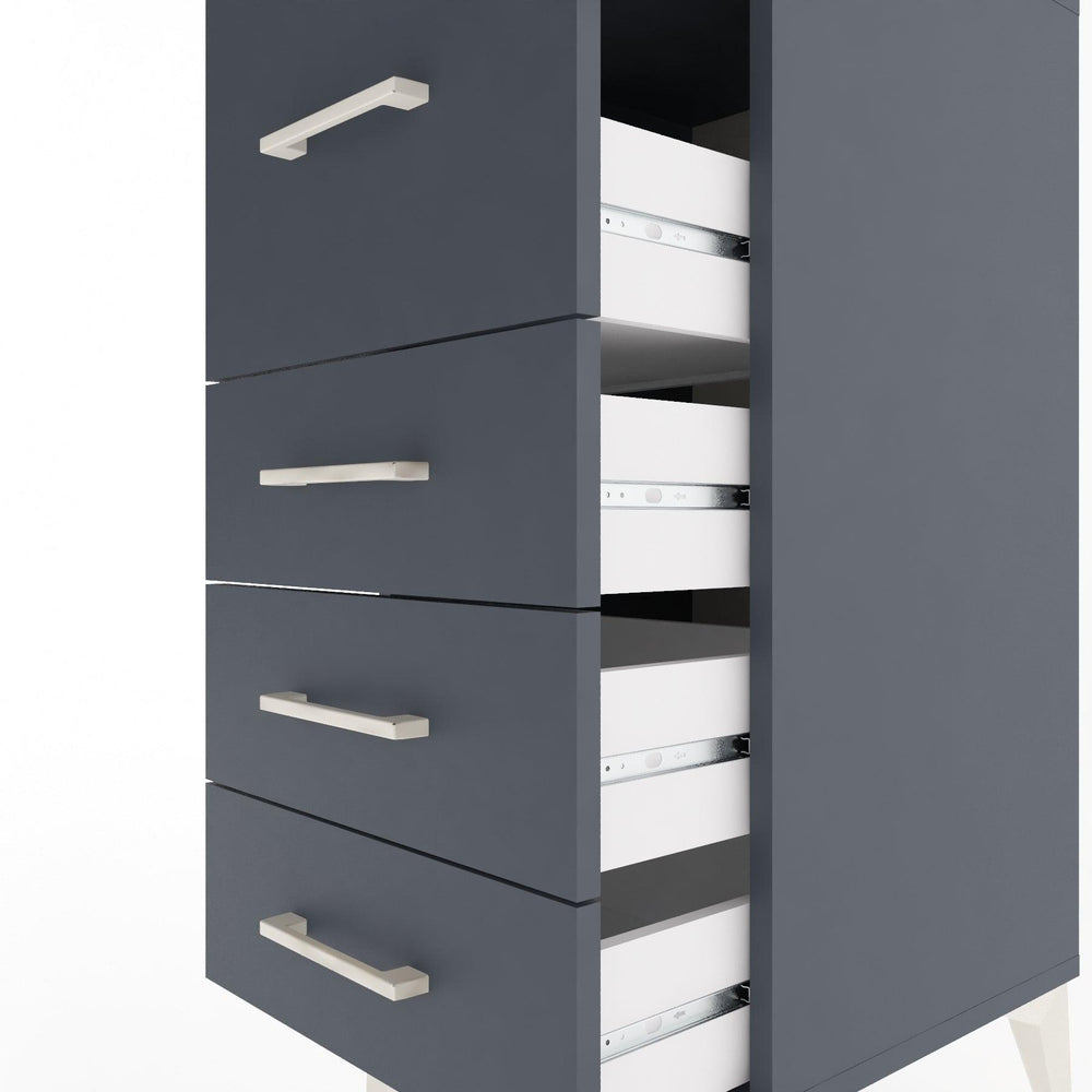 Woodntry Modular Nightstand Anthracite 44x44x84 cm Drawer C1-2