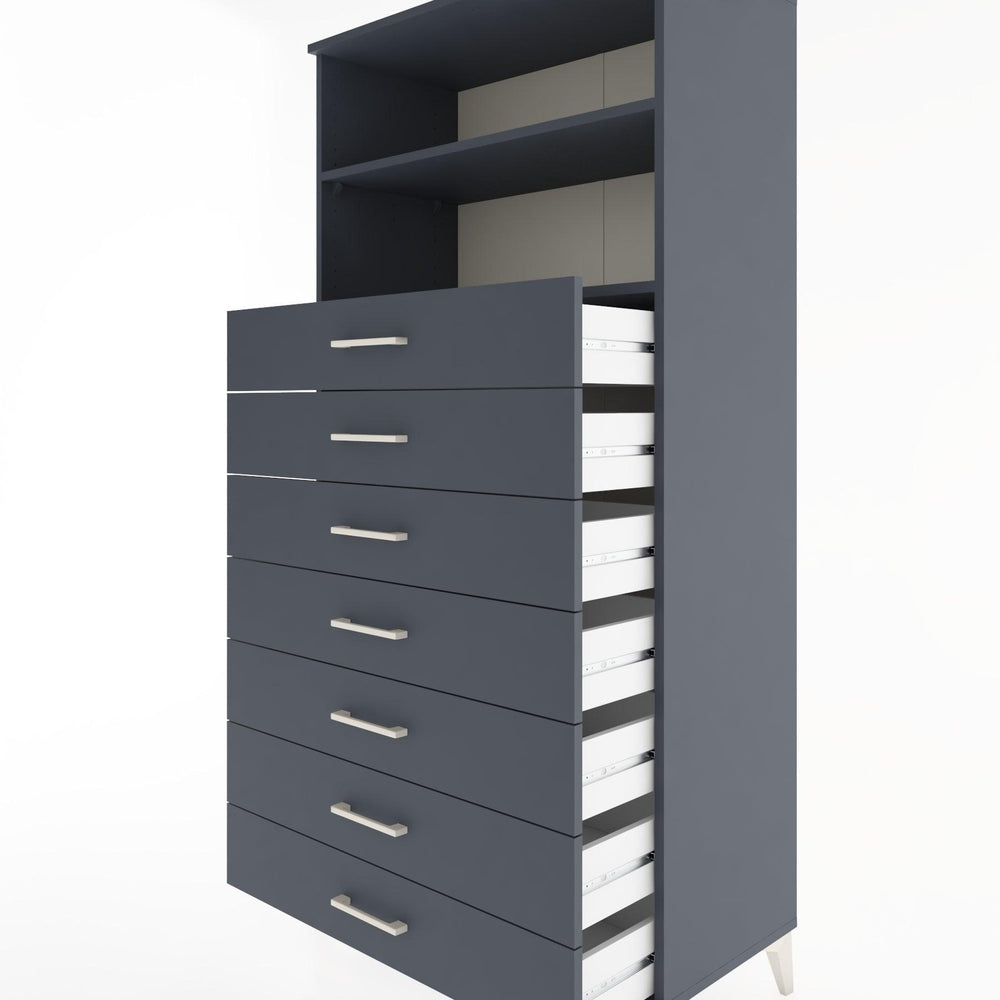 Woodntry Modular Cabinet Anthracite 88x44x170 cm with Drawers and Shelves CR33-2