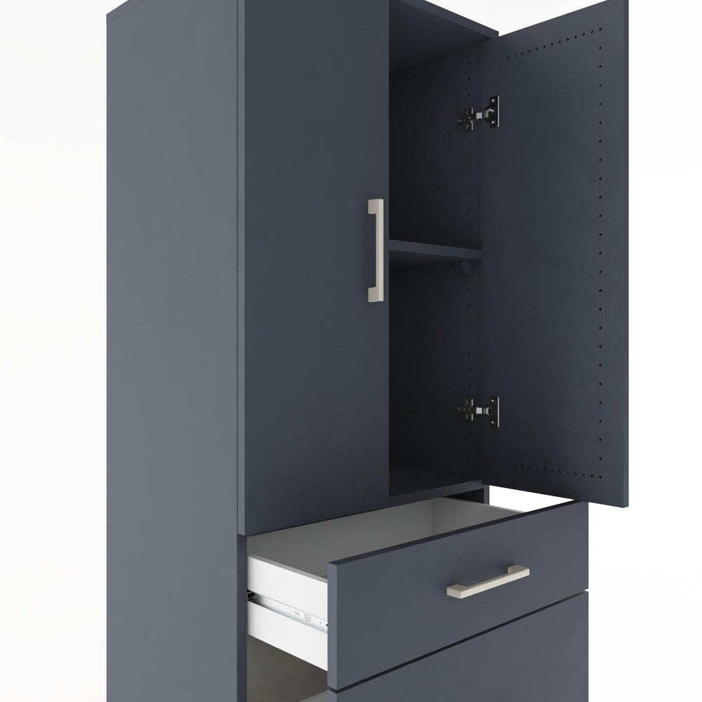 Woodntry Modular Cabinet Anthracite 60x44x170 cm with Doors and Drawers KC20-2