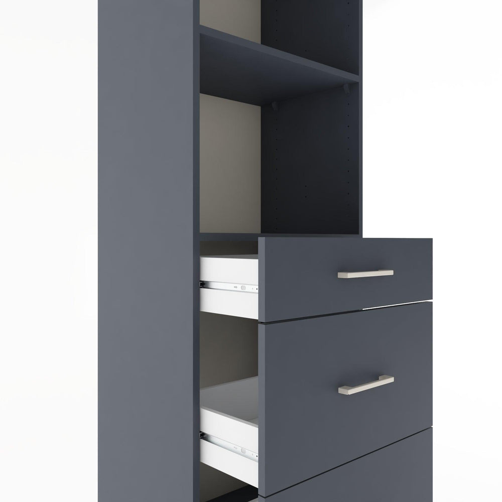 Woodntry Modular Cabinet Anthracite 60x44x170 cm with Drawers and Shelves CR47-2