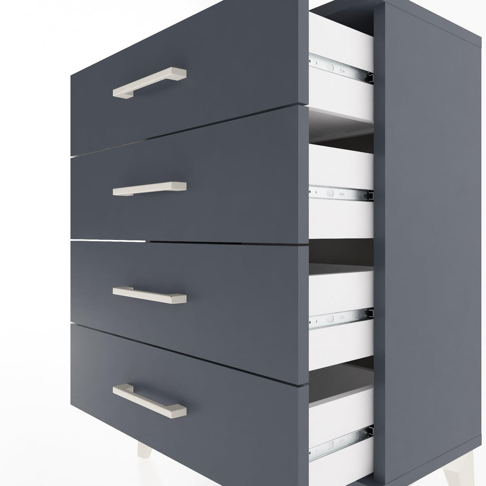 Woodntry Modüler Komodin Antrasit 60x30x68 cm Çekmeceli C1-2