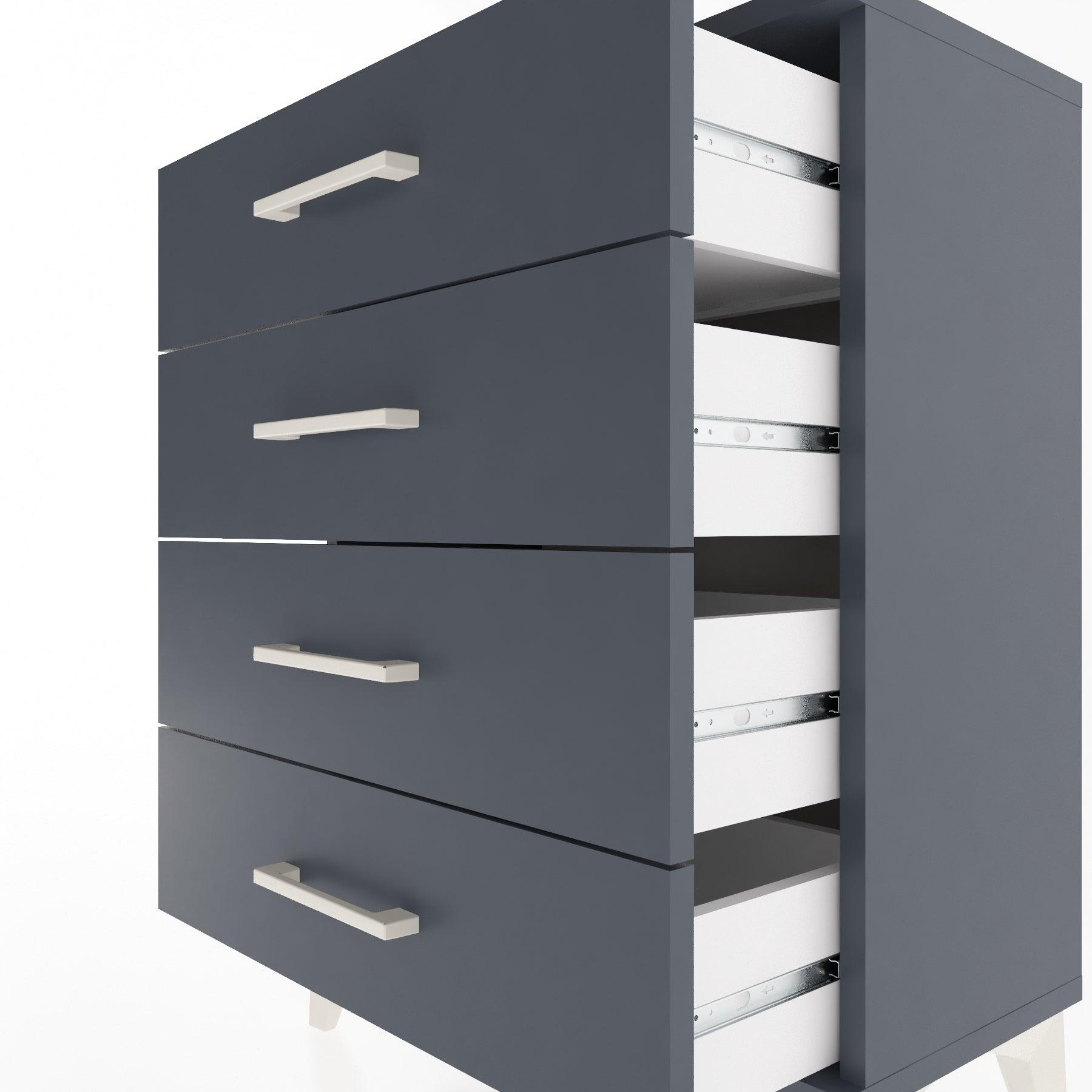 Woodntry Modular Nightstand Anthracite 60x30x68 cm Drawer C1-2