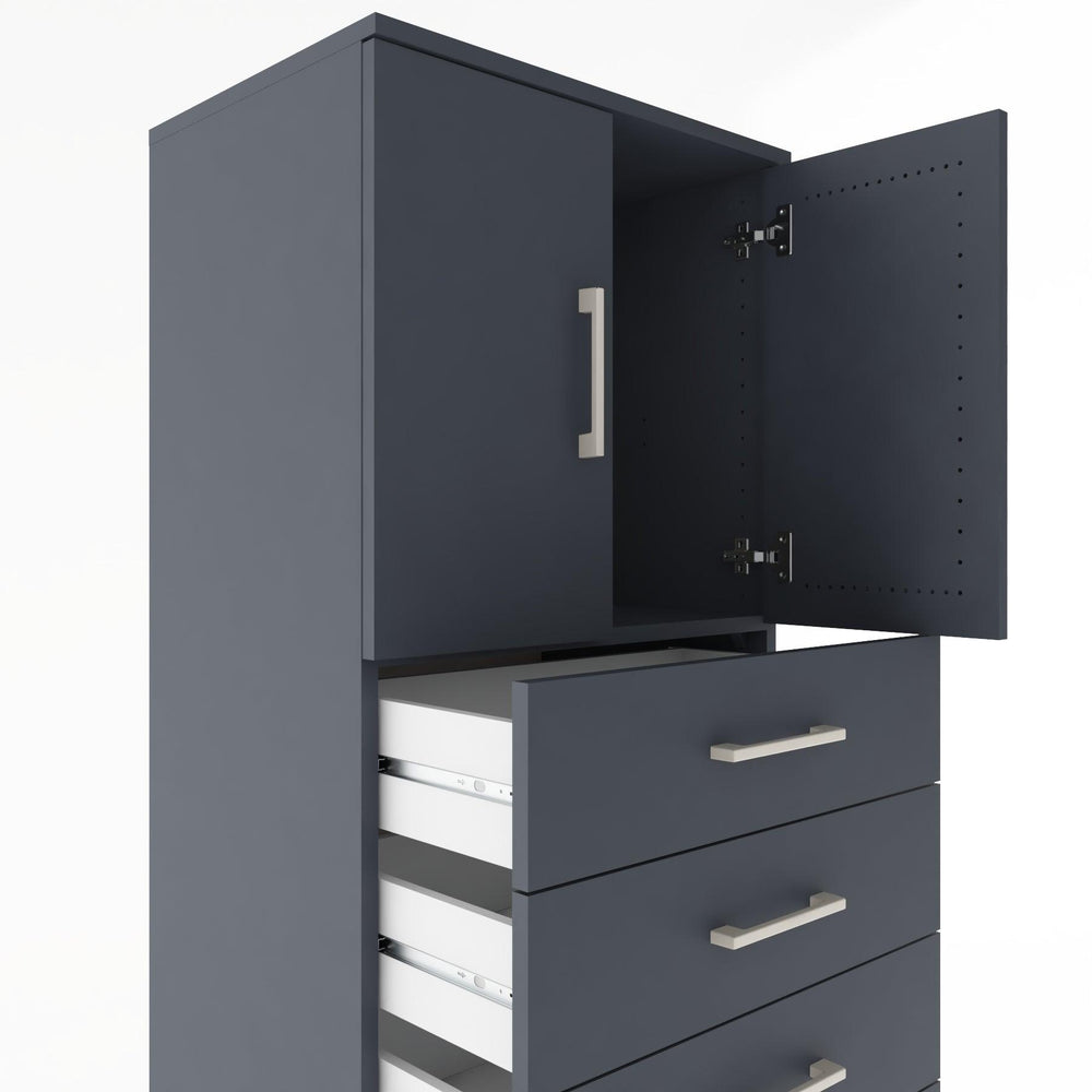 Woodntry Modular Cabinet Anthracite 60x44x170 cm with Doors and Drawers KC2-2
