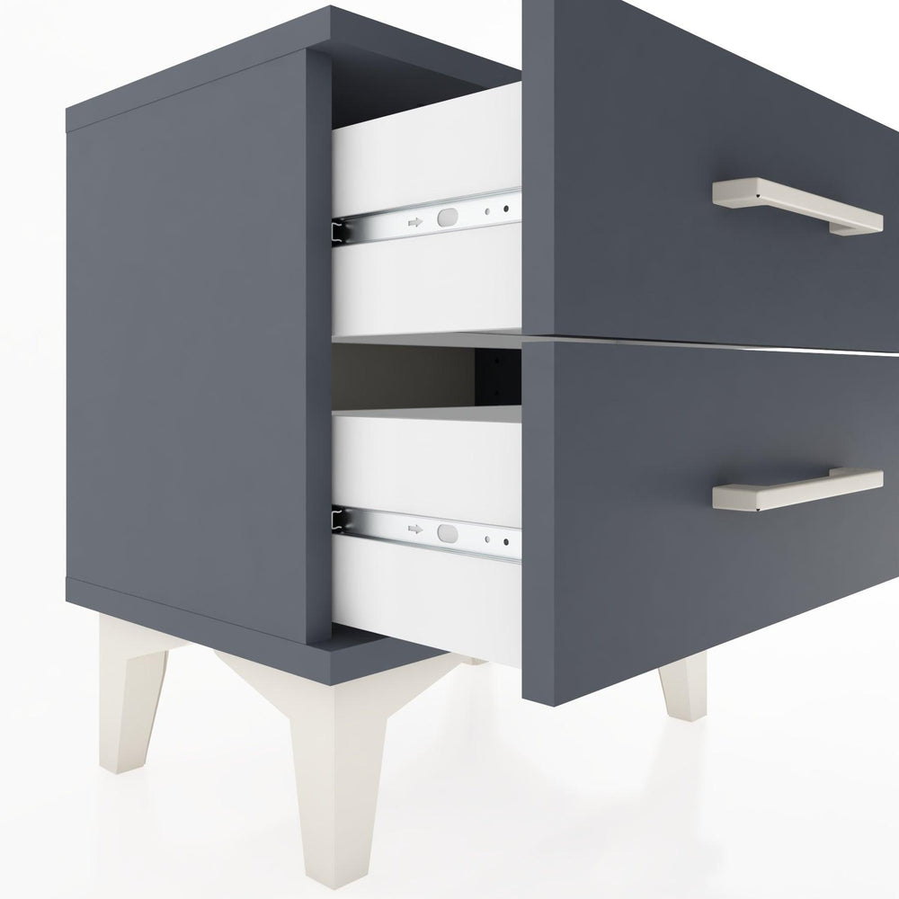 Woodntry Modüler Komodin İki Çekmeceli 44x30x36 cm Antrasit - Woodntry