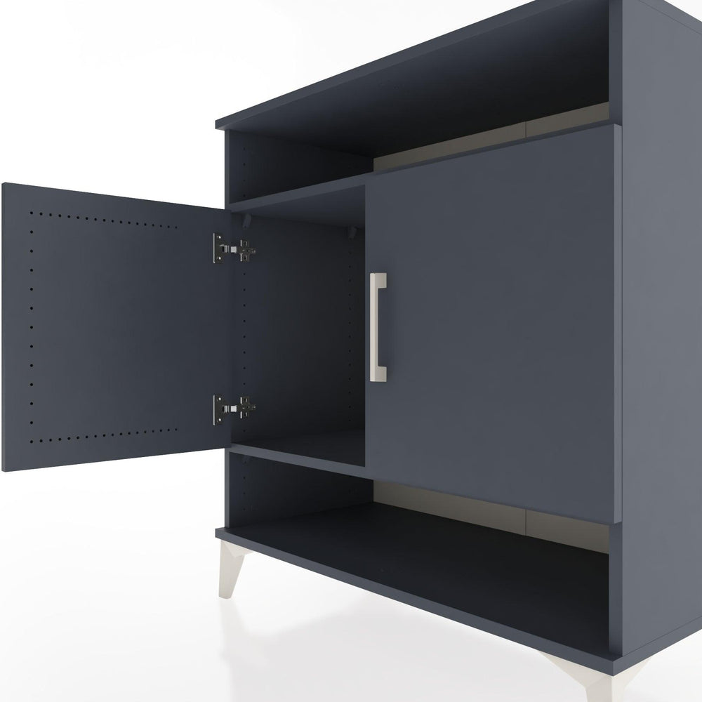 Woodntry Modüler Şifonyer Antrasit 88x44x84 cm Kapaklı ve Raflı KR69-2