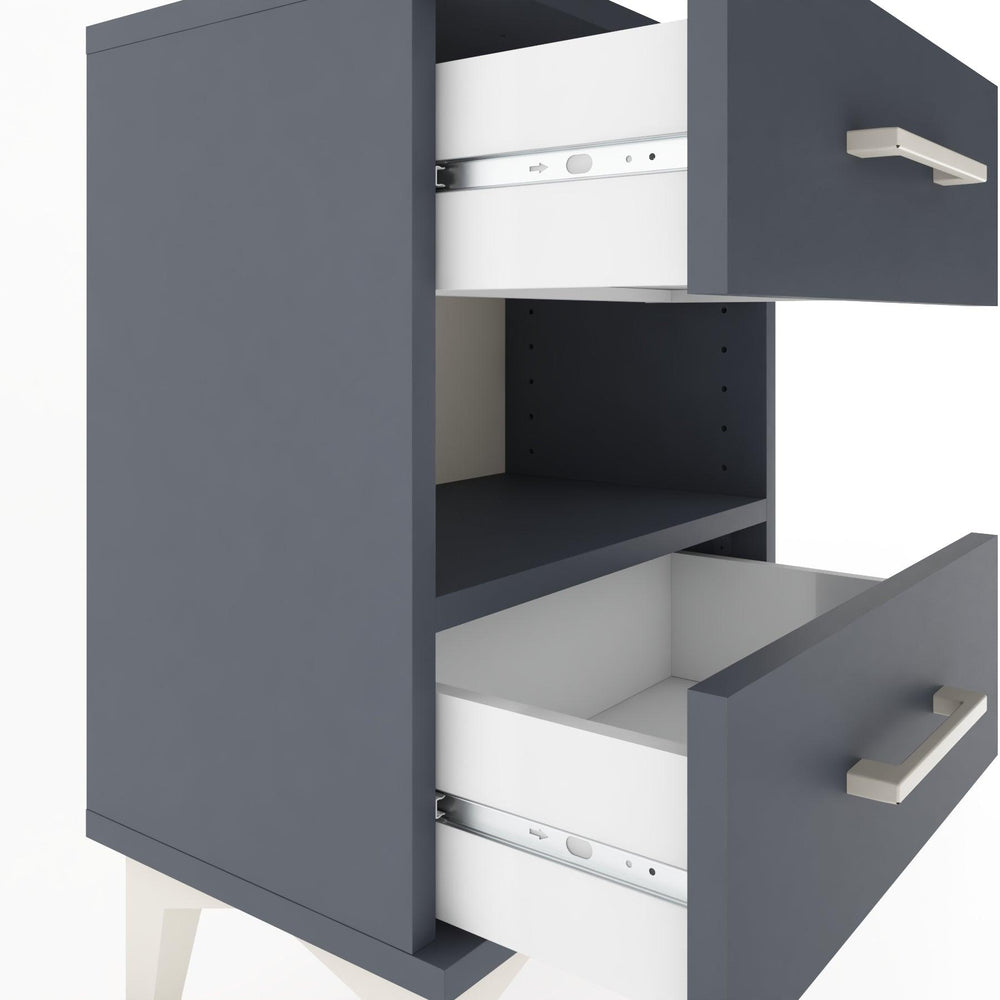 Woodntry Modüler Komodin Çekmece ve Raf 44x30x52 cm Antrasit - Woodntry