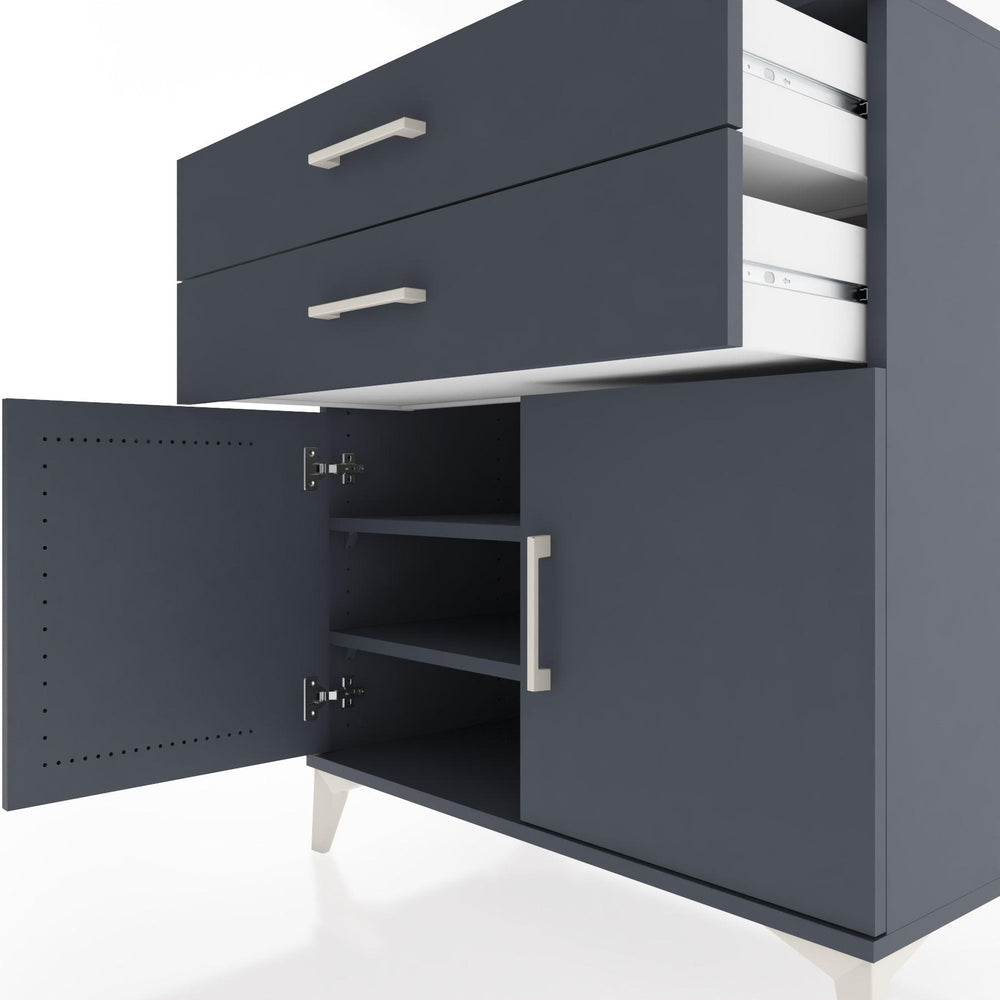 Woodntry Modular Dresser Anthracite 88x44x84 cm with Cover and Drawer KC31-2