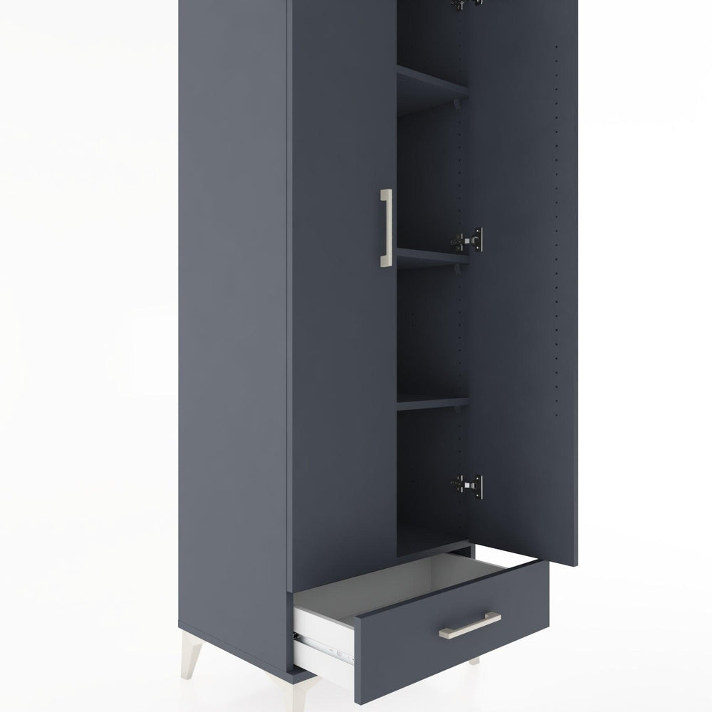 Woodntry Modular Cabinet Anthracite 60x44x170 cm with Doors and Drawers KC8-2