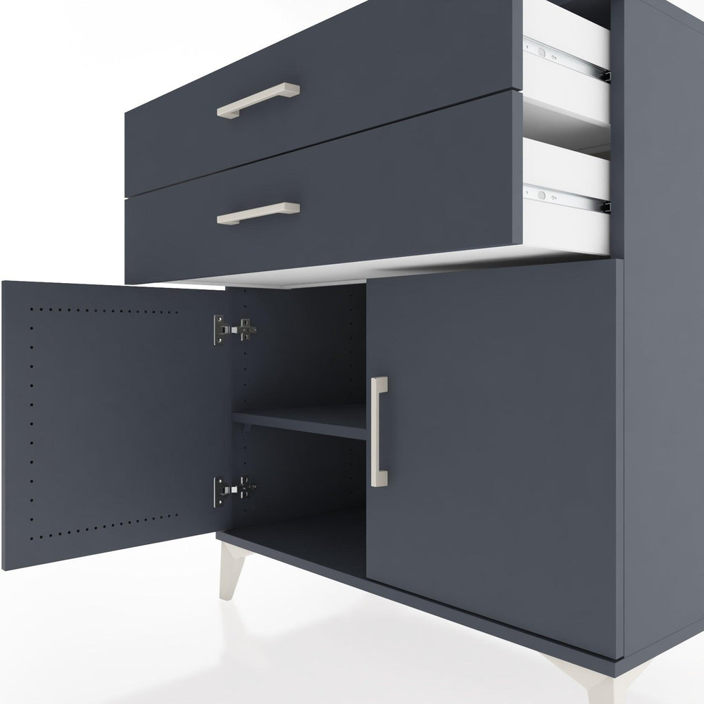 Woodntry Modular Dresser Anthracite 88x44x84 cm with Cover and Drawer KC32-2