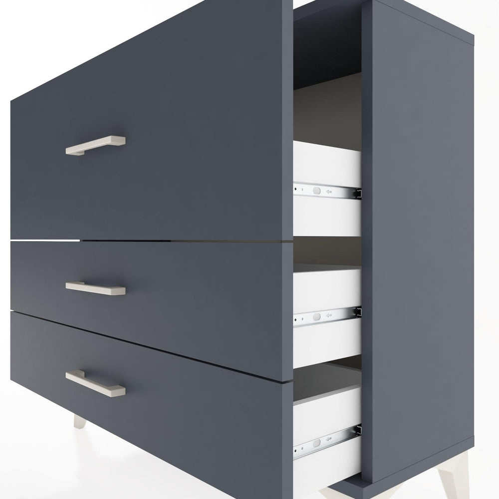 Woodntry Modüler Şifonyer Üç Çekmeceli V4 88x30x68 cm Antrasit - Woodntry