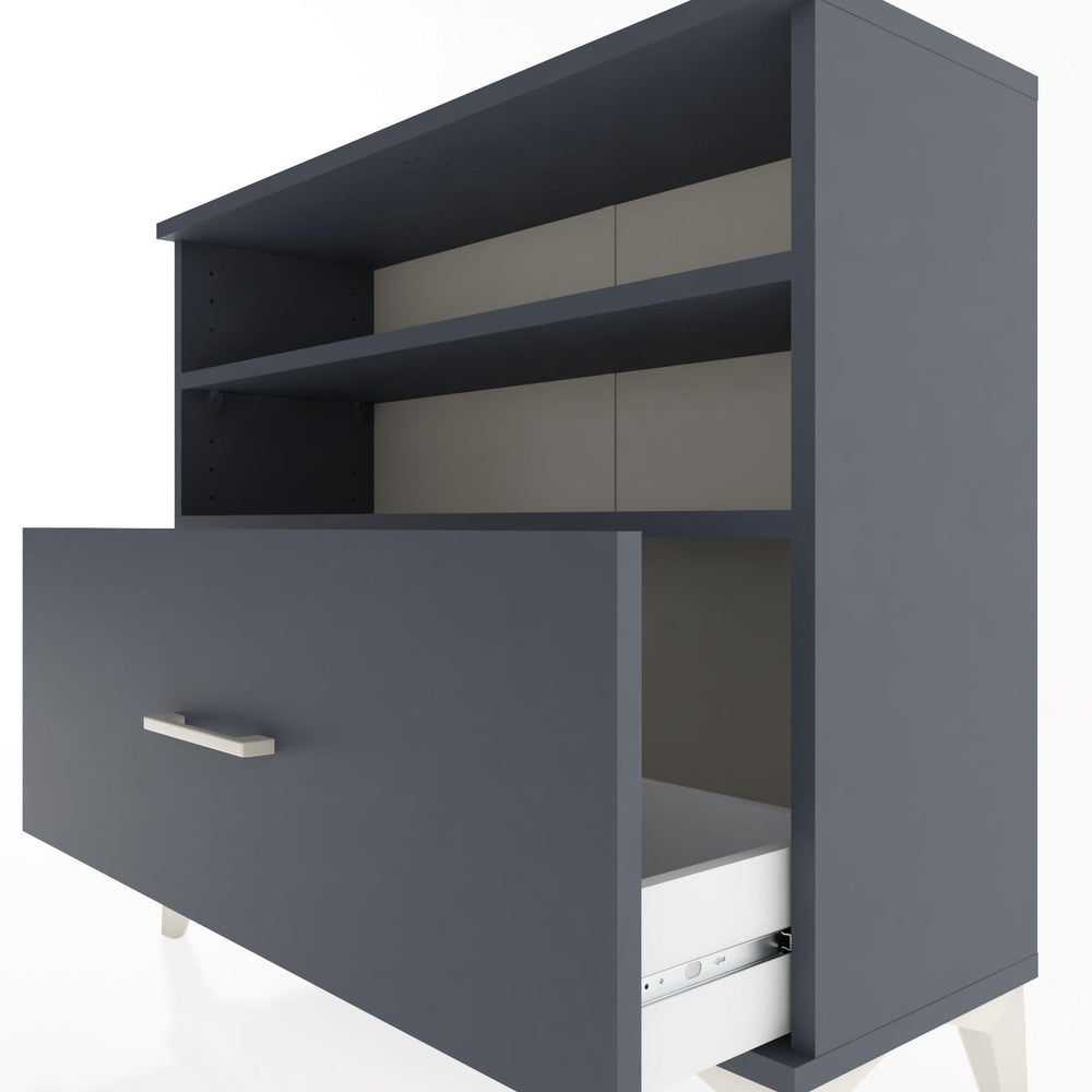 Woodntry Modüler Şifonyer Raf ve Çekmece V1 88x30x68 cm Antrasit - Woodntry