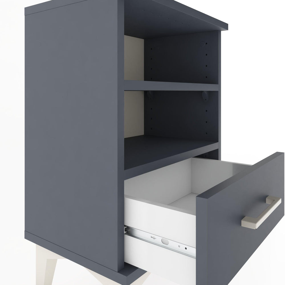 Woodntry Modüler Komodin Çift Raflı 44x30x52 cm Antrasit - Woodntry