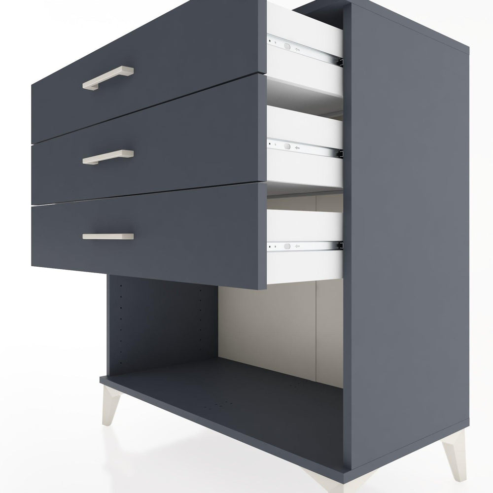 Woodntry Modular Dresser Anthracite 88x44x84 cm with Drawers and Shelves CR11-2