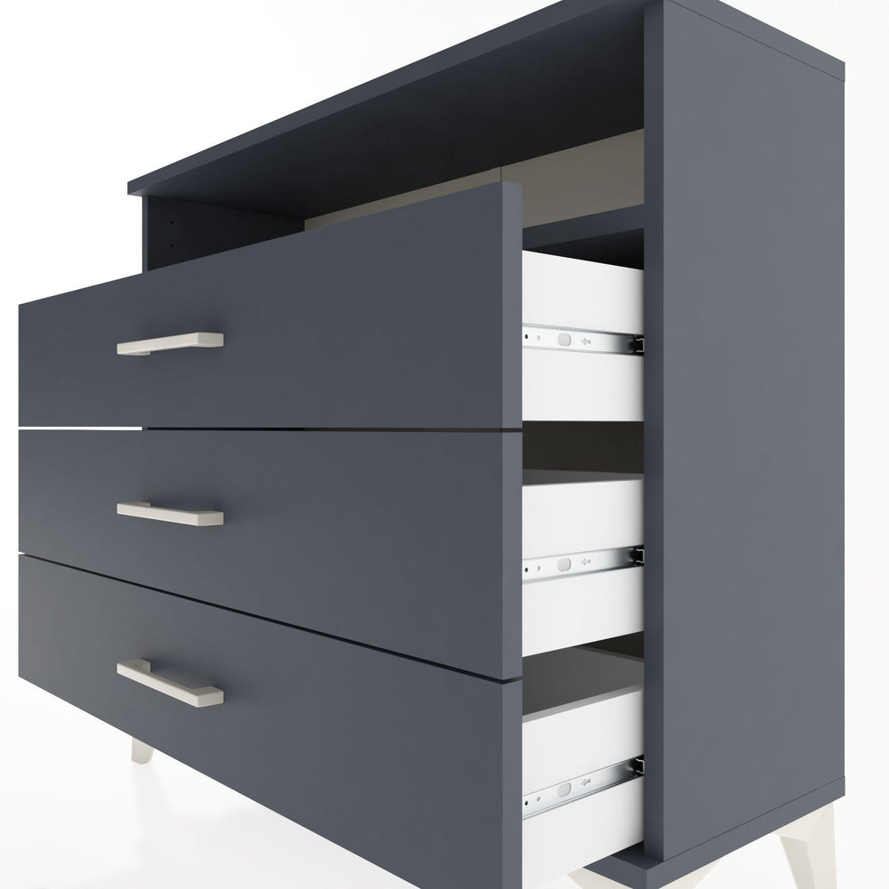 Woodntry Modüler Şifonyer Üç Çekmeceli V2 88x30x68 cm Antrasit - Woodntry