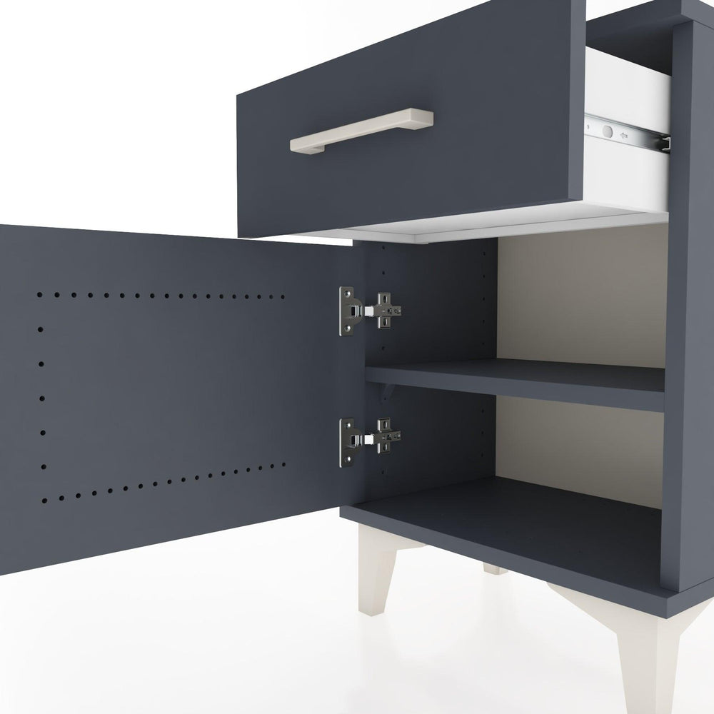 Woodntry Modüler Komodin Çekmece ve Kapaklı 44x30x52 cm Antrasit - Woodntry