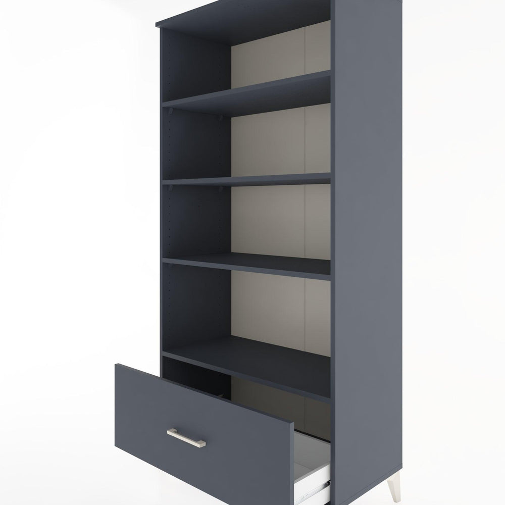 Woodntry Modular Cabinet Anthracite 88x44x170 cm with Drawers and Shelves CR44-2