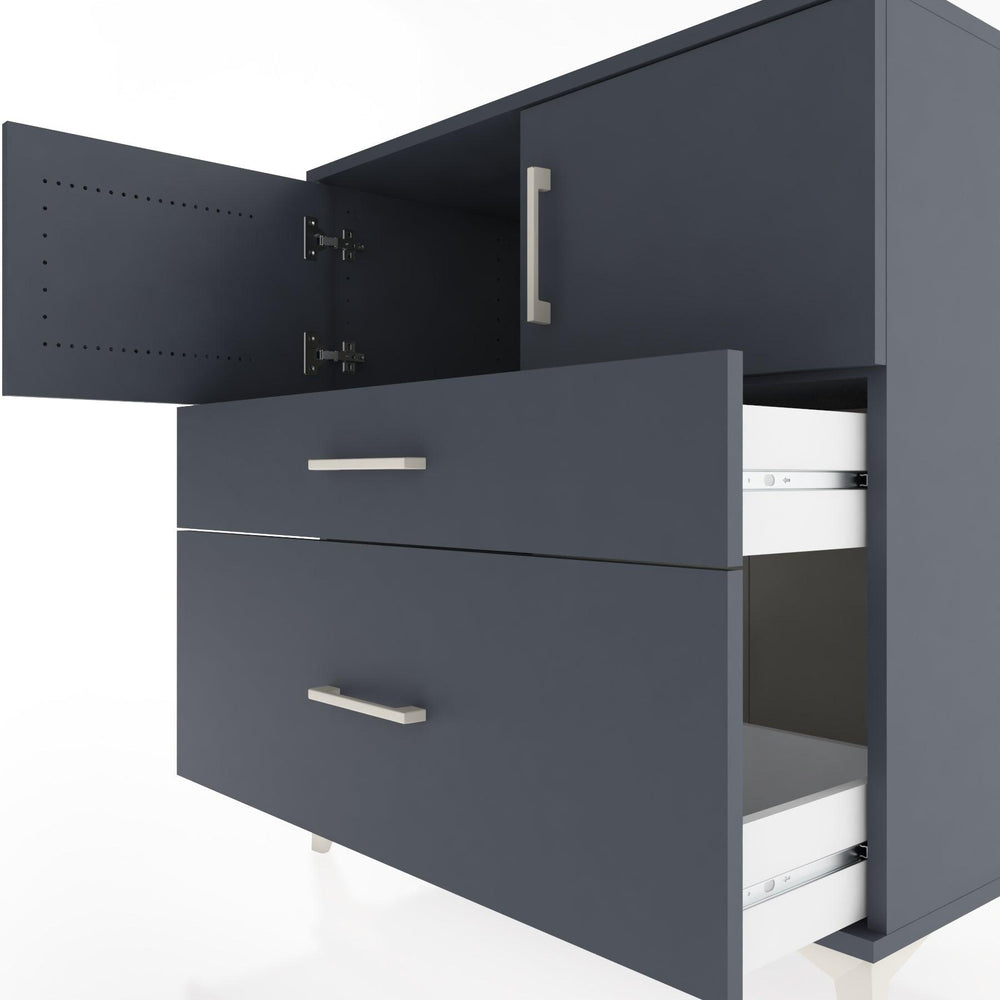 Woodntry Modular Dresser Anthracite 88x44x84 cm with Cover and Drawer KC110-2