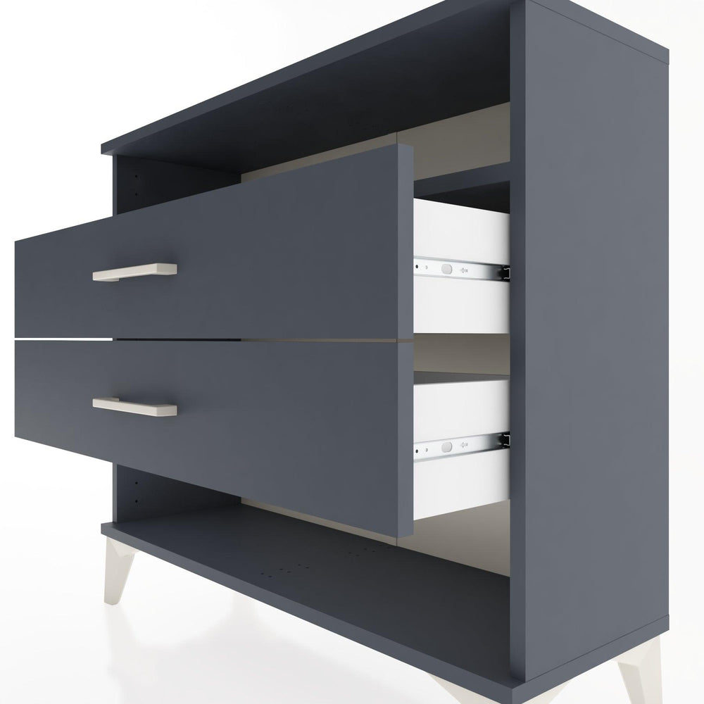 Woodntry Modüler Şifonyer İki Çekmeceli V3 88x30x68 cm Antrasit - Woodntry