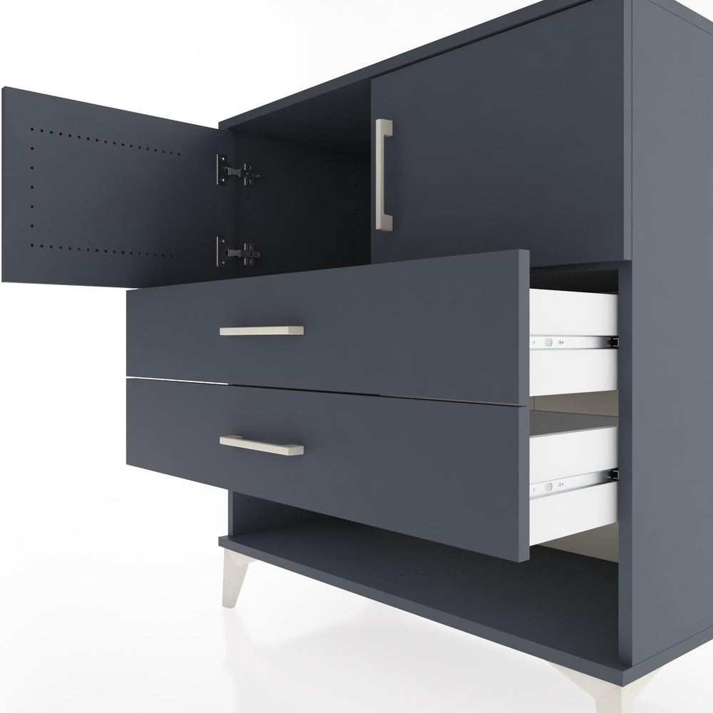 Woodntry Modüler Şifonyer Antrasit 88x44x84 cm Fonksiyonel F100-2