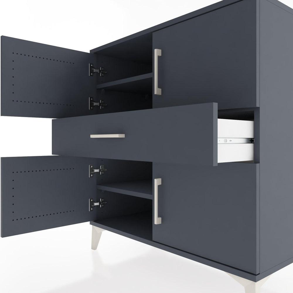 Woodntry Modular Dresser Anthracite 88x44x84 cm with Cover and Drawer KC101-2