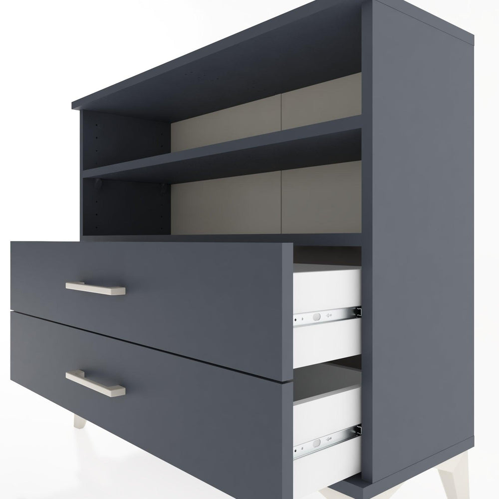 Woodntry Modüler Şifonyer İki Çekmeceli V2 88x30x68 cm Antrasit - Woodntry