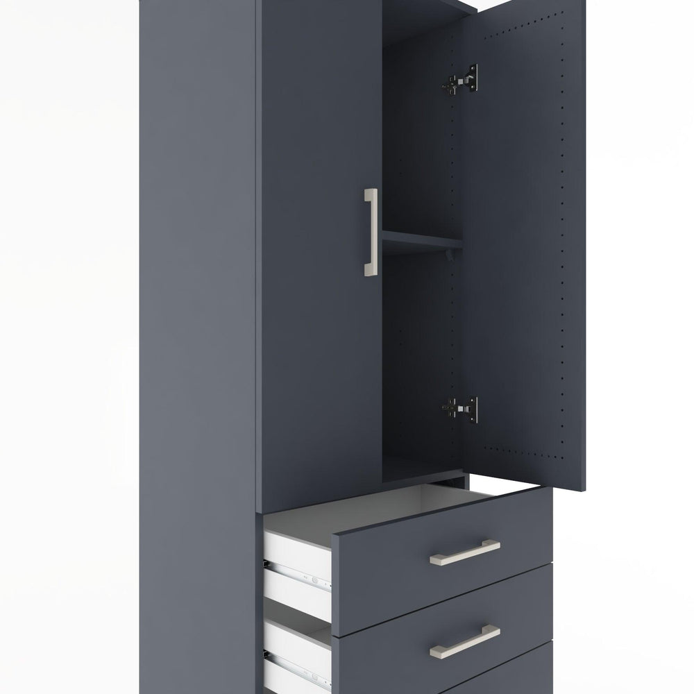 Woodntry Modular Cabinet Anthracite 60x44x170 cm with Doors and Drawers KC5-2