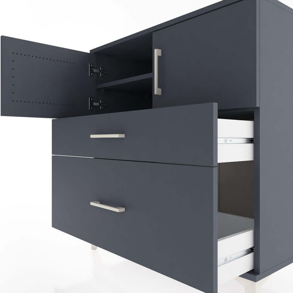 Woodntry Modular Dresser Anthracite 88x44x84 cm with Cover and Drawer KC109-2