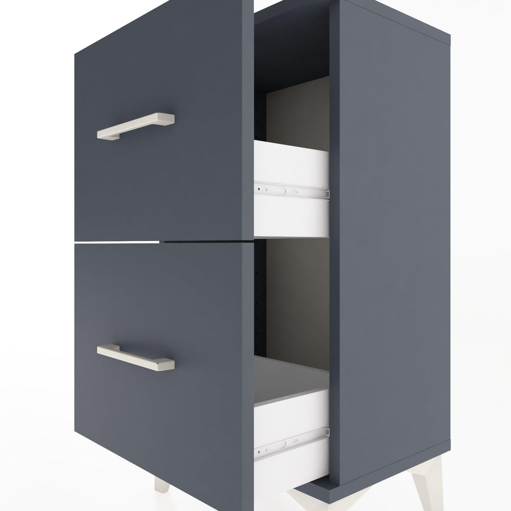 Woodntry Modüler Komodin İki Çekmeceli 44x30x68 cm Antrasit - Woodntry