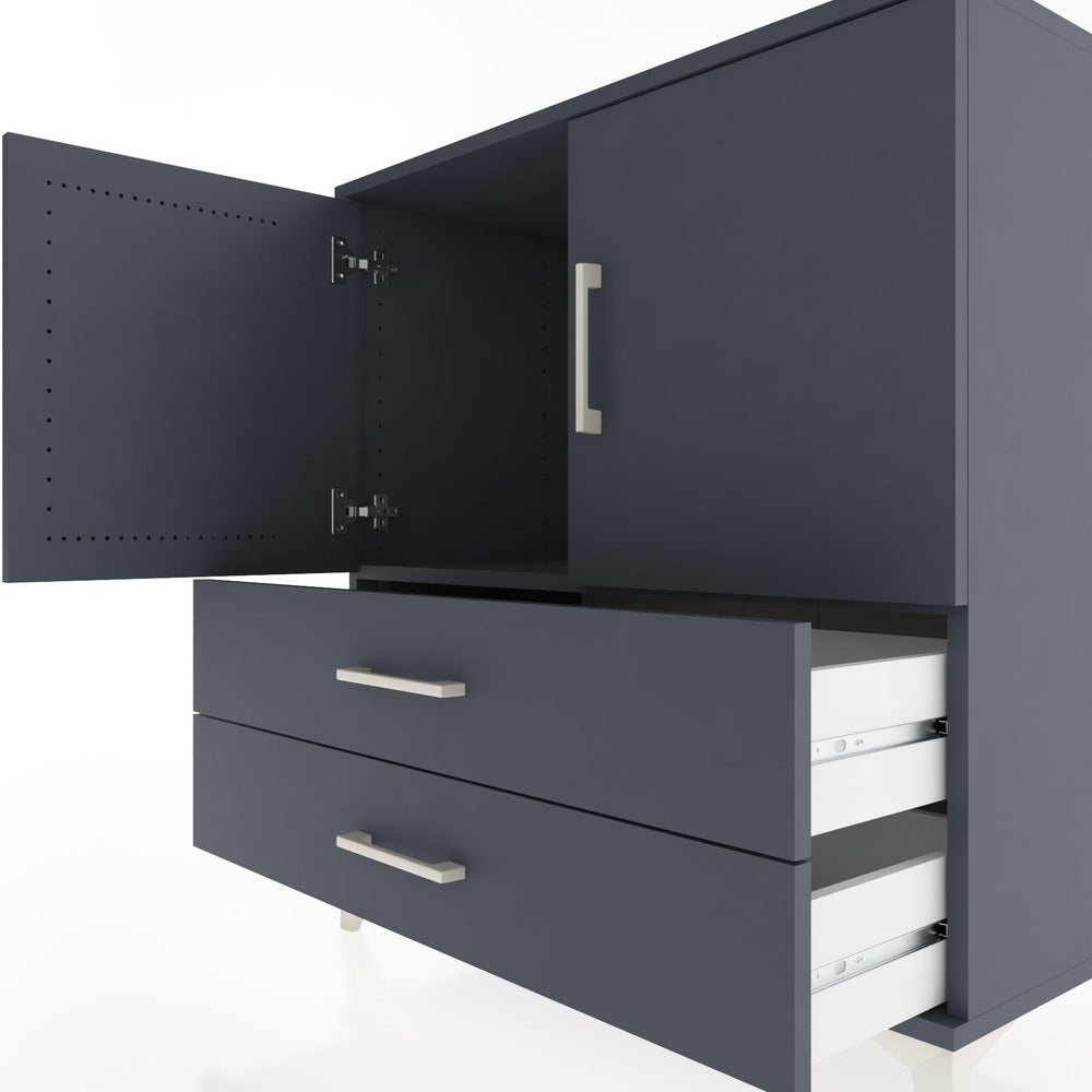 Woodntry Modular Dresser Anthracite 88x44x84 cm with Cover and Drawer KC24-2