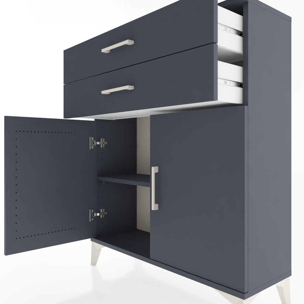 Woodntry Modular Dresser Anthracite 88x30x94 cm with Cover and Drawer KC3-2