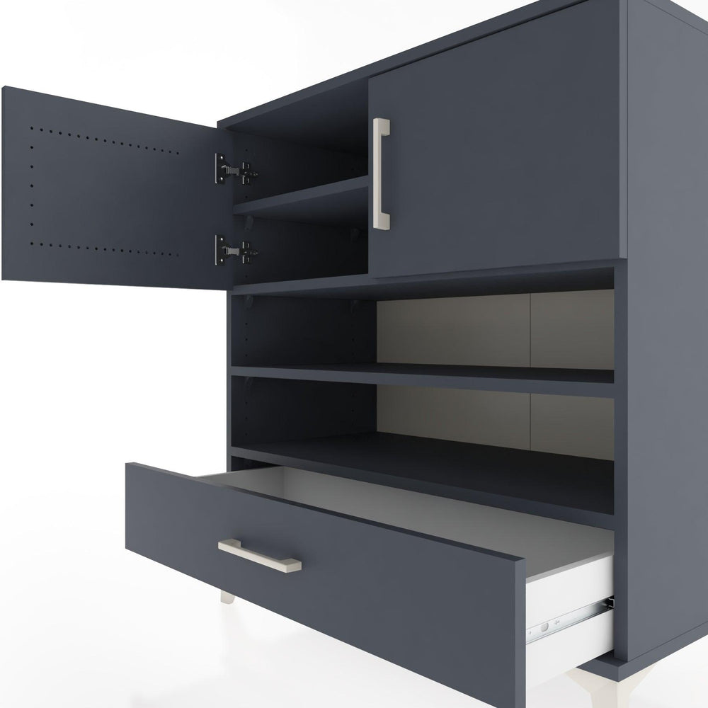 Woodntry Modüler Şifonyer Antrasit 88x44x84 cm Fonksiyonel F93-2