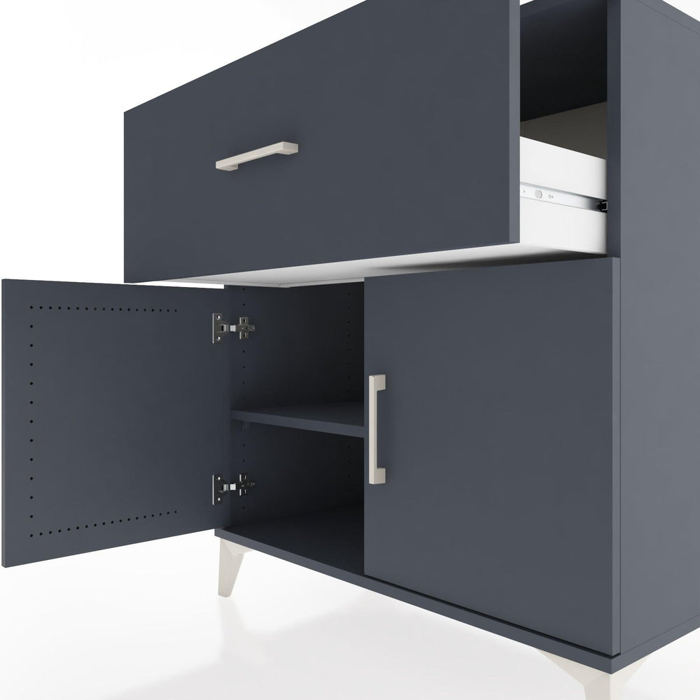 Woodntry Modular Dresser Anthracite 88x44x84 cm with Cover and Drawer KC50-2