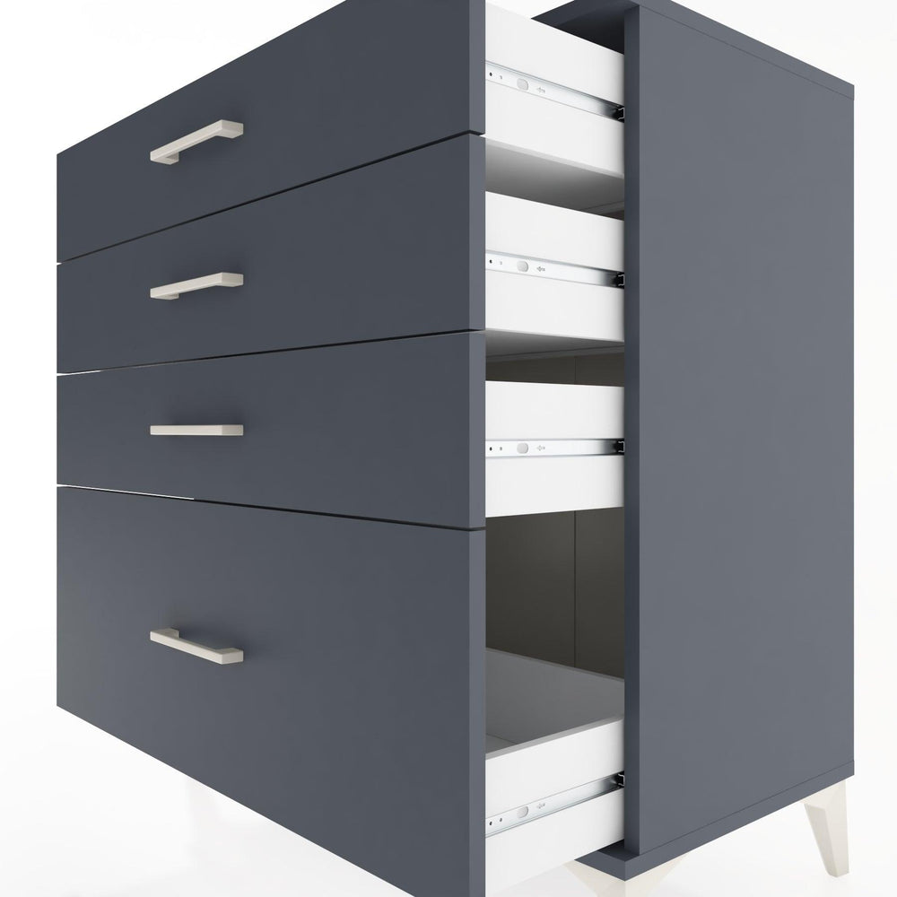 Woodntry Modüler Şifonyer Antrasit 88x44x84 cm Çekmeceli C8-2