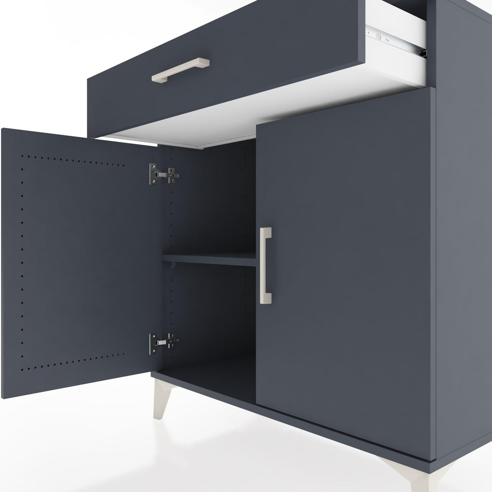 Woodntry Modüler Şifonyer Antrasit 88x44x84 cm Kapaklı ve Çekmeceli KC80-2