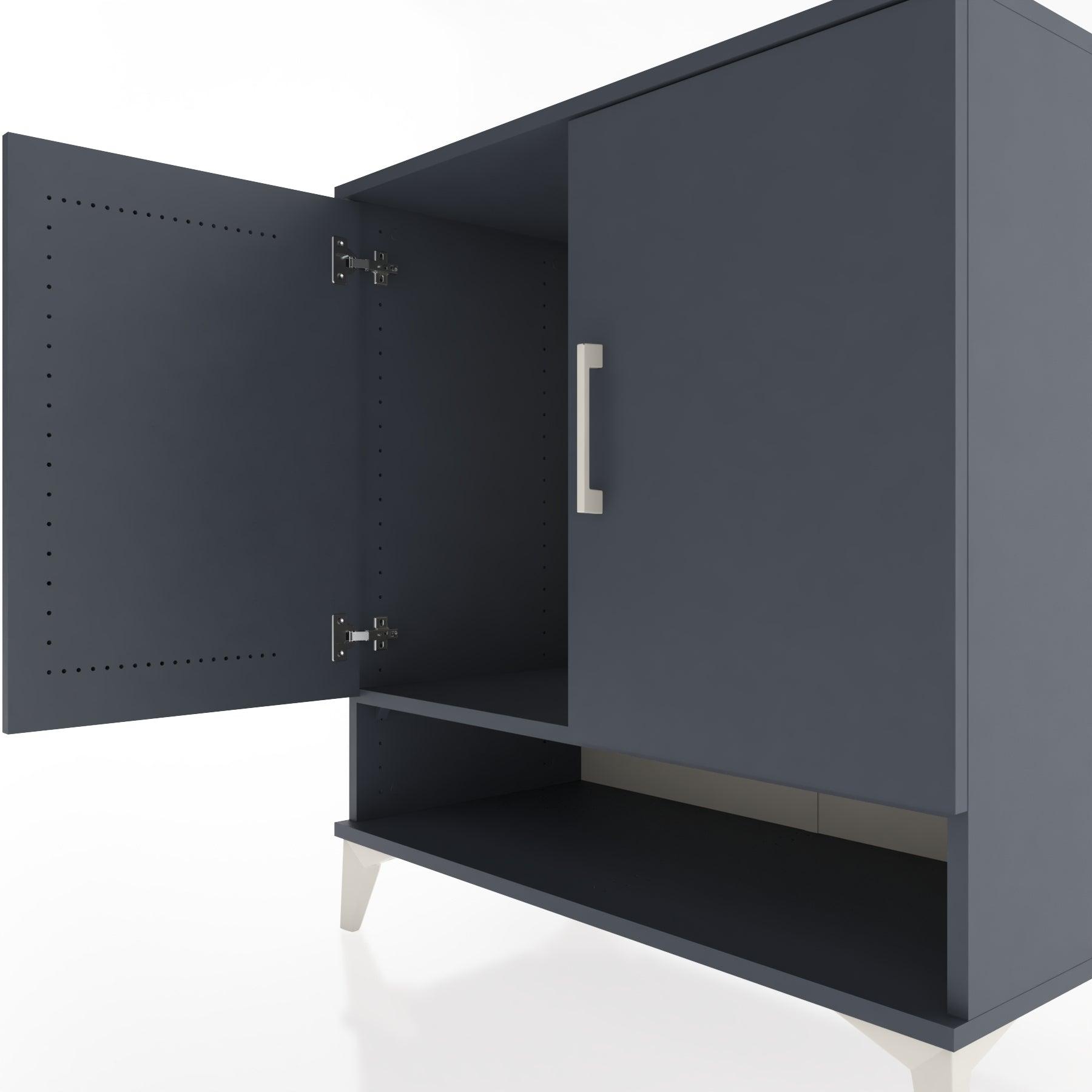 Woodntry Modular Dresser Anthracite 88x44x84 cm with Cover and Shelf KR77-2