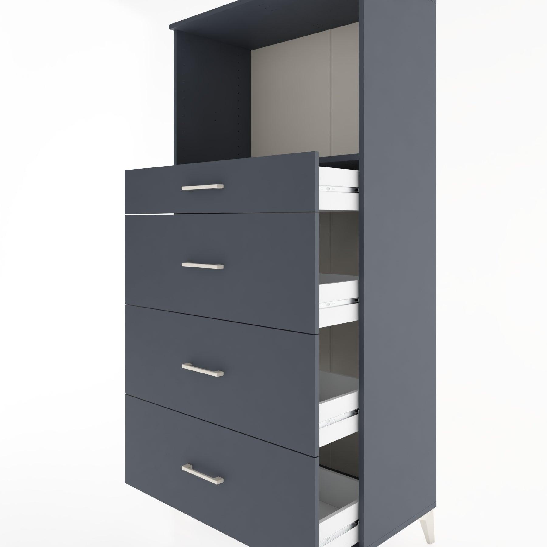 Woodntry Modular Cabinet Anthracite 88x44x170 cm with Drawers and Shelves CR51-2