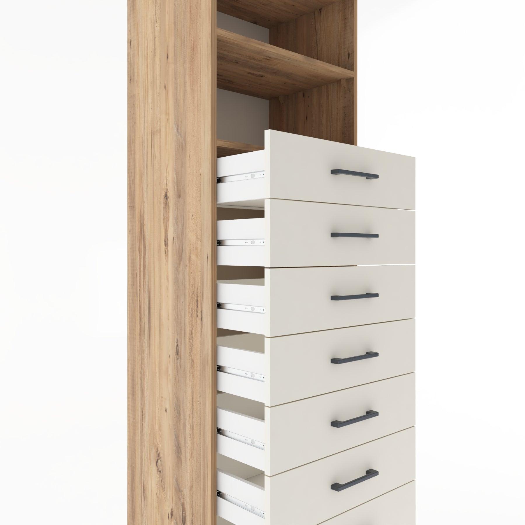 Woodntry Modular Cabinet Pine 60x44x170 cm with Drawers and Shelves CR33-3