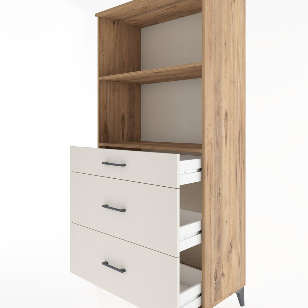 Woodntry Modular Cabinet Pine 88x44x170 cm with Drawers and Shelves CR48-3