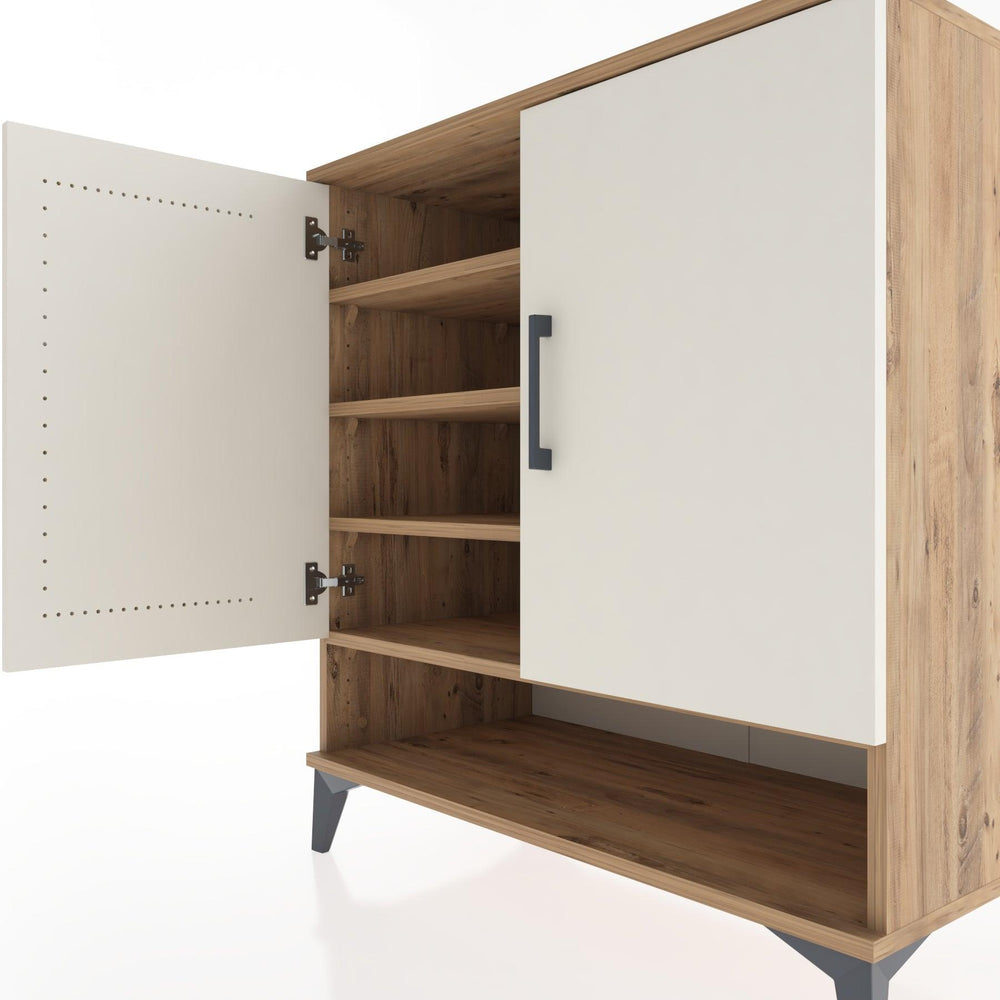 Woodntry Modüler Şifonyer Çam 88x44x84 cm Kapaklı ve Raflı KR74-3