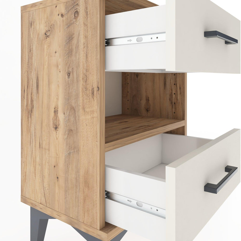 Woodntry Modüler Komodin Çekmece ve Raf 44x30x52 cm Çam - Woodntry
