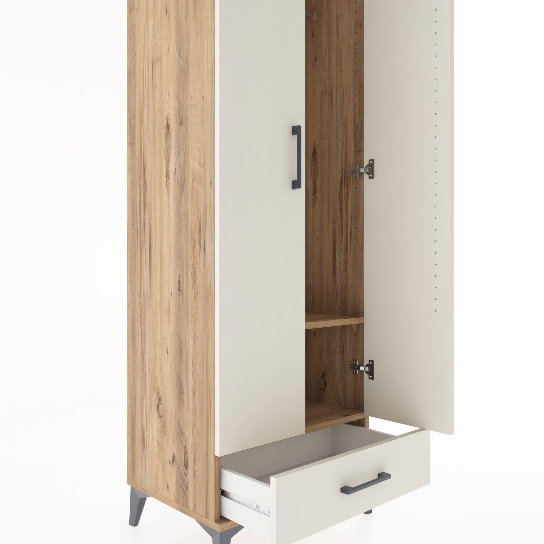Woodntry Modular Cabinet Pine 60x44x170 cm with Doors and Drawers KC30-3