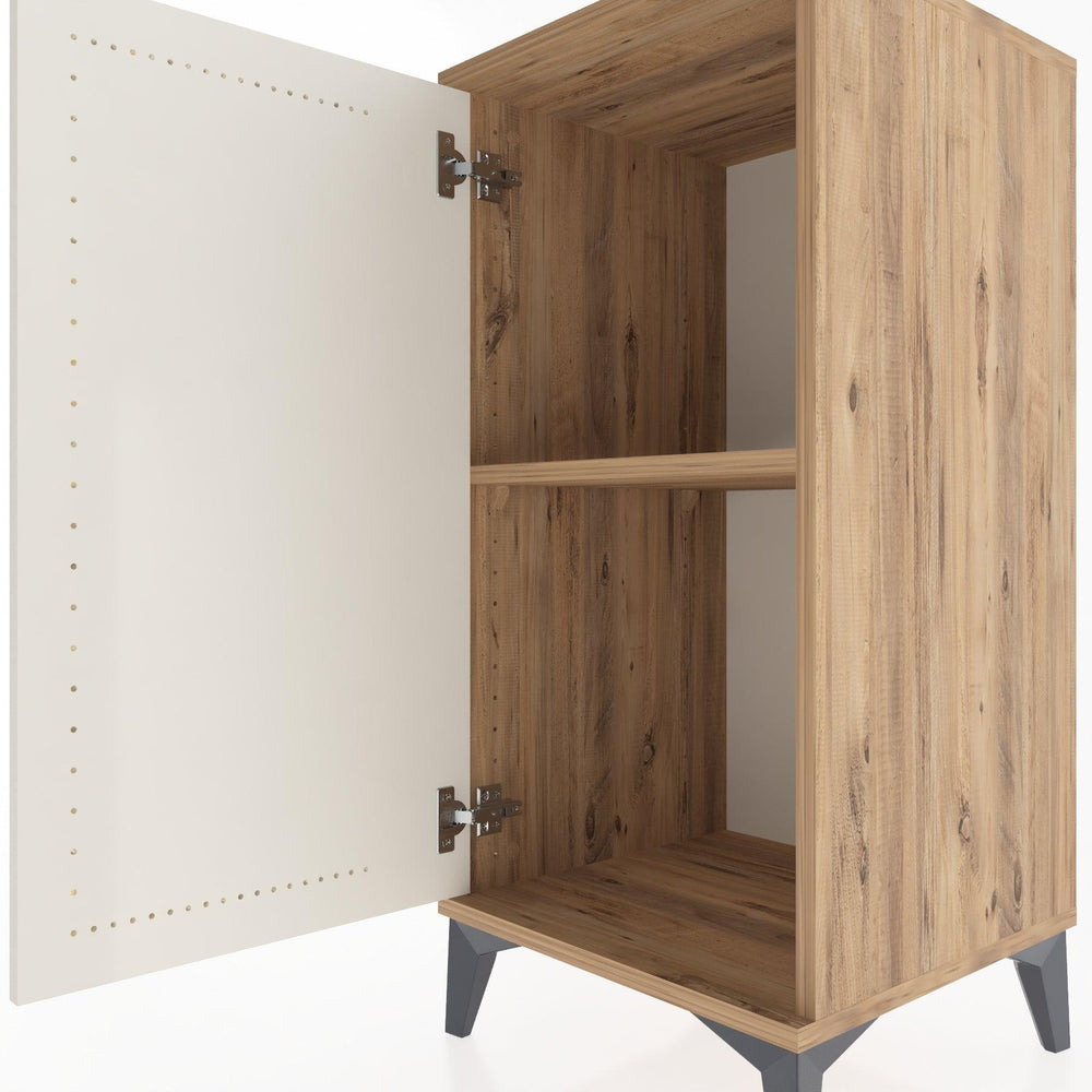 Woodntry Modüler Komodin Çam 44x44x84 cm Kapaklı K23-3