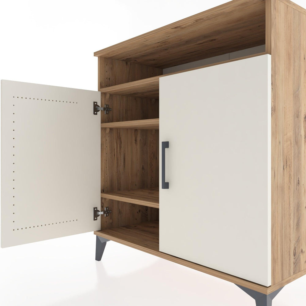 Woodntry Modüler Şifonyer Çam 88x44x84 cm Kapaklı ve Raflı KR83-3