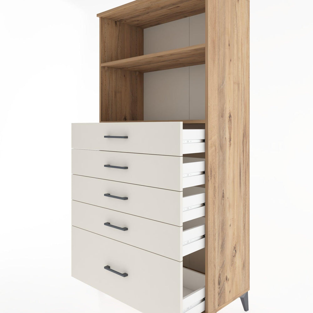 Woodntry Modular Cabinet Pine 88x44x170 cm with Drawers and Shelves CR40-3